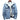 Men's light blue sherpa-lined winter denim jacket, size 2XL, featuring a warm fleece lining, button-up front, long sleeves, and a classic collar design.