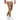 Men's slim fit beige tapered stretch cargo pants with multiple pockets, being worn with a focus on the leg and joint areas.
