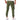 Men's slim fit beige tapered stretch cargo pants with pockets shown on a model, highlighting the knee and thigh areas with a focus on the waistline and fashion design elements.