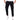 Men's slim fit black tapered cargo pants with stretch fabric and multiple pockets, shown in 2XL size, highlighting the fit around the legs and paired with casual shoes.