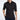 Men's slim fit black dress shirt with long sleeves and button-up front, featuring a formal collar design, displayed on a mannequin torso.