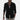 Men's long sleeve slim fit black Henley shirt in size 3XL, featuring a contrasting grey collar and a streamlined design suitable for casual outerwear or sportswear.