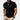 Men's black slim fit polo shirt with subtle stripes, featuring a zipper at the collar and worn by a person with a visible wristwatch. The shirt is styled for summer fashion, highlighting its fitted silhouette and short sleeves in a 3XL size.