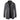 Men's slim-fit dark gray wool coat featuring a zipper closure and a unique layered collar design, shown in 3XL size with long sleeves and button details, offering a formal yet stylish appearance.