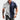 Men's slim-fit faded blue denim shirt in dark blue, featuring a button-down style, worn by a person with an arm visible in the image.