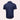 Men's slim-fit athletic polo shirt in navy blue with contrast piping, featuring a collar and short sleeves, designed for sportswear.