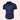 Men's slim-fit navy blue athletic polo shirt featuring contrast piping, short sleeves, and a collar suitable for sportswear.