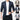 Men's slim fit plaid tweed blazer in black and white tartan pattern, featuring a stylish design suitable for office wear, with long sleeves and a tailored neck, paired with black trousers and a white dress shirt.