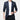 Men's blue slim fit plaid tweed blazer in 4XL, featuring a stylish tartan pattern suitable for office wear, displayed over a white dress shirt.