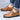 Men's tan leather slip-on loafers displayed on a light background, showcasing a sleek and comfortable design with a lightweight construction.