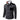 Men's dark gray textured zipper collar sweater with contrast elbow patches, shown in a 4XL size.