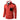 Men's red textured zipper collar sweater with contrast elbow patches, shown in 4XL size, featuring long sleeves and a stylish collar design.