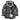 Men's thermal hooded plaid jacket with fleece lining in gray, XXL size, featuring a tartan pattern, button-up front, long sleeves, and a collar.