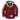 Men's red plaid thermal hooded jacket with fleece lining, featuring a tartan pattern and grey accents, in XXL size.