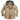 Men's khaki plaid jacket in a thermal design featuring a hood and fleece lining, with long sleeves, a button-up front, and a collared neckline, available in XXL size.