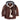 Men's brown thermal hooded plaid jacket with fleece lining in an XXL size, featuring a tartan pattern, long sleeves, and a hood for added warmth and style.