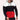 Men's tri-color zip-up hoodie featuring red, black, and white color block design, shown in black and red variant, size XL. The hoodie has long sleeves and a full front zip closure.