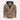 Men's vintage brown hooded leather jacket in a distressed bomber style, featuring a khaki color, 3XL size, with long sleeves, a collar, multiple buttons, and pockets.