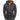 Men's dark gray hoodie in 3XL with an orange zip, featuring lightweight material and secure pockets, shown from the front highlighting the sleeves, collar, and neckline.
