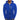 Men's blue lightweight hoodie in size 3XL featuring an orange zip, secure pockets, and long sleeves, suitable for sportswear.