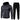 Men's white polka dot hoodie with black joggers set, featuring a comfortable fit and stylish design, showcasing a grey hue with long sleeves and a collar.