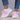 A pair of multicolor women's breathable lightweight athletic sneakers with a stylish design featuring shades of blue, purple, and pink.
