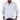 Navy blue men's long-sleeve dress shirt with a white contrast collar, displayed on a stand.