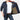 Navy blue men's lightweight waterproof cargo jacket with multiple pockets, featuring a breathable and stylish design. The jacket is displayed in a marine blue color, size 3XL, and is worn over a white dress shirt.