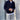 Navy blue men's ribbed zip-up sweater featuring long sleeves and a high neckline, designed for cozy fall fashion and casual wear.