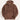 Brown cowl neck hoodie with ribbed texture, featuring long sleeves and a stylish pleated design, suitable for men in size 2XL.