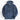 Navy blue ribbed cowl neck hoodie for men in size 2XL featuring long sleeves, stylish pleated design, and a cozy collar.