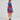 Authentic Bavarian dress for women, featuring a blue and red tartan dirndl with a classic neckline, short sleeves, and a fitted waist, suitable for Oktoberfest celebrations.