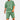 Olive green men's summer streetwear ensemble featuring a crew neck tee and matching cargo shorts in size 2XL, highlighting the relaxed fit and casual design.