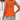 A woman's sleeveless orange tank top with a criss-cross back design, ideal for summer fashion. The top is styled on a mannequin or model showcasing the shoulder, neck, and arm areas, highlighting the vibrant orange color and intricate back detailing.
