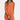 Orange V-neck long sleeve midi dress for women, made of cotton fabric, showcasing a casual tunic style with a distinctive collar and elegant sleeves.