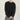 Oversized black ribbed knit sweater for men in a relaxed fit with a crewneck design, featuring long sleeves.