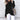 Oversized cowl neck knit sweater in black and white, featuring long sleeves and a chunky, cozy design perfect for fall fashion. The sweater is modeled on a person smiling, showcasing the relaxed fit and stylish shoulder detailing, available in Style 3, size 3XL.