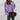 Oversized purple V-neck sweater for women in XXL size, featuring chunky knit design with long sleeves and comfortable fit.