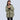 Oversized Green Women's Quilted Puffer Jacket - Lightweight, Casual Autumn, with long sleeves, a high collar, and a comfortable fit, showcasing the arm and shoulder details.