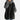 Oversized black zip-up women's hoodie with pockets, featuring a relaxed fit and long sleeves, suitable for fall casual wear in size 3XL.