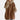 A dark brown oversized women's zip-up hoodie with pockets, featuring a relaxed fit and designed for casual fall wear. The hoodie includes a collar and long sleeves, showcasing a comfortable and cozy outerwear style.