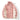 Oversized men's black and gray striped sherpa fleece jacket featuring a pink rose pattern, long sleeves, and a collar, shown in size 3XL.