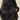 Oversized women's black bomber puffer jacket featuring a trendy winter fashion design with visible sleeves and a high collar. A hand is adjusting the collar, highlighting the jacket's warm, protective features.