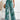 Turquoise paisley print palazzo pants, bohemian style with wide legs, designed for summer wear in size 2XL.