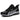 Black and white women's running shoes with air cushion, lightweight design, and breathable material suitable for outdoor and athletic activities.
