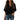 A black chiffon V-neck blouse with batwing sleeves and a loose fit, suitable for summer wear, shown in a 3XL size.