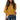Yellow chiffon V-neck blouse with batwing sleeves and a loose fit, styled for summer wear.