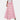 Pink floral pleated midi skirt in a bohemian high-waist summer style, featuring a rose color scheme with a playful pattern, available in XL size.