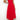 Red halter neck backless tulle dress in XL size, suitable for weddings and summer events, showcasing elegant design with a focus on the shoulder and waist, paired with suitable footwear.