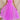 Pink halter neck backless tulle dress in a vibrant purple shade, designed for weddings and summer events, featuring a fitted waist and flowing skirt, showcased in an XL size.